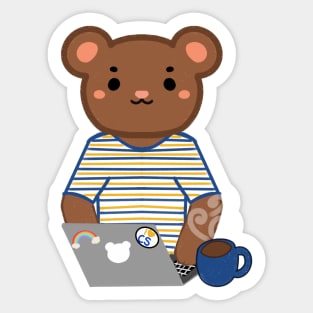 I love computer science bear Sticker